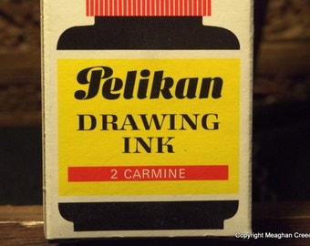 Vintage Pelikan Ink With Original Box in 2 Carmine