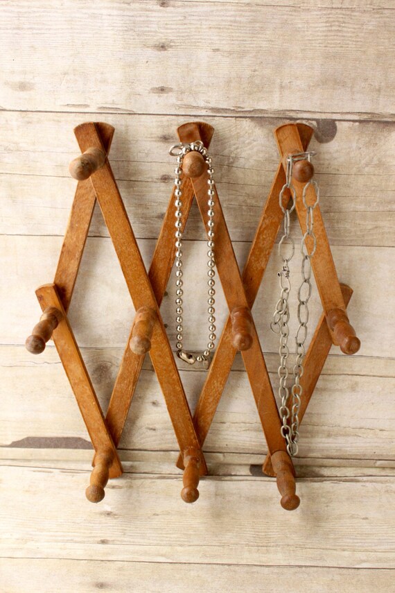 Vintage Accordion Style Wall Hook jewelry hanger clothes