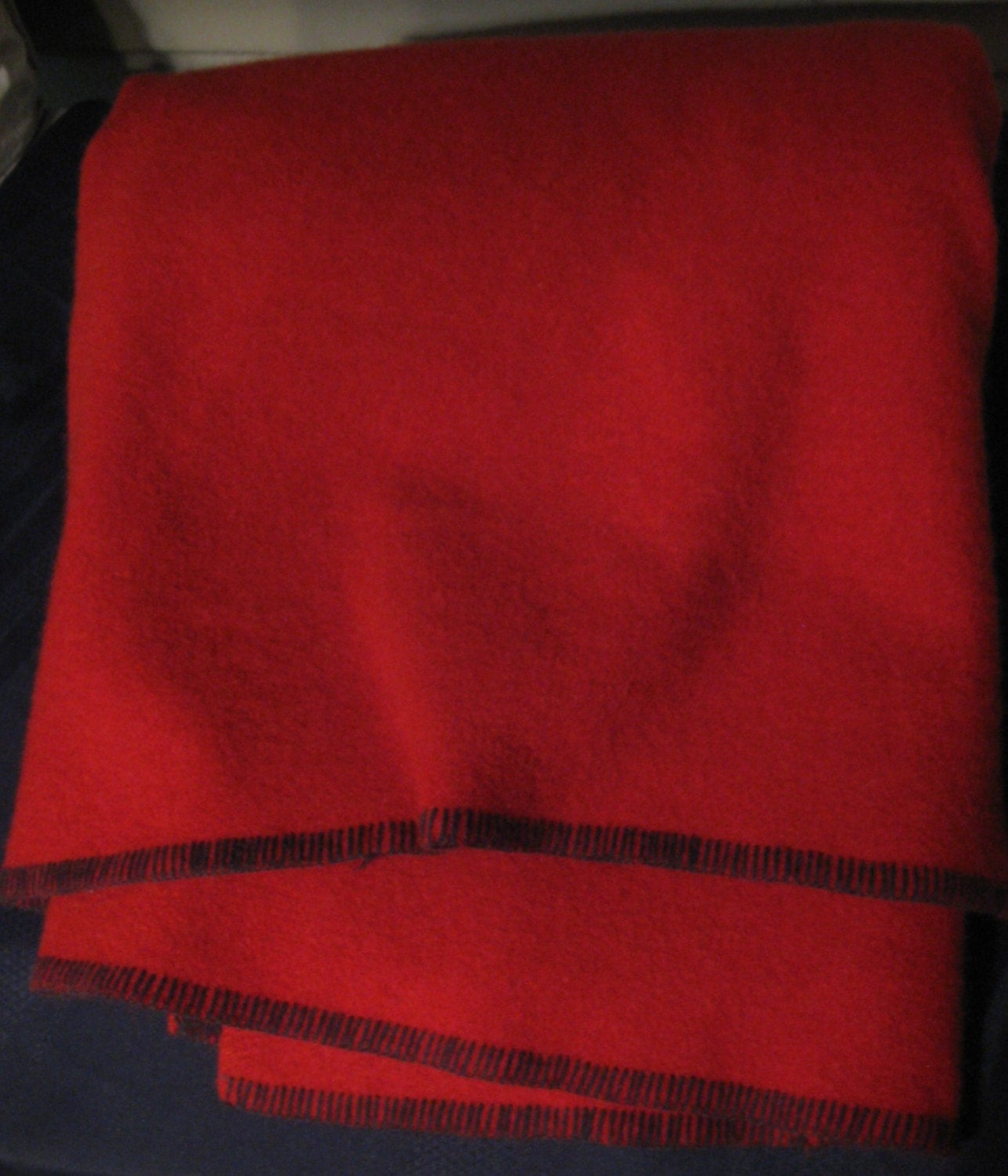 Vintage Wool Blanket Red Made in Canada St. by missussewnsew