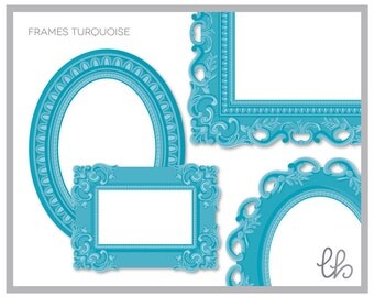 Ornate Frames Turquoise