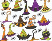 80% OFF SALE Halloween hats clipart, commercial use, vector graphics, digital clip art, digital images - CL357 Il_170x135