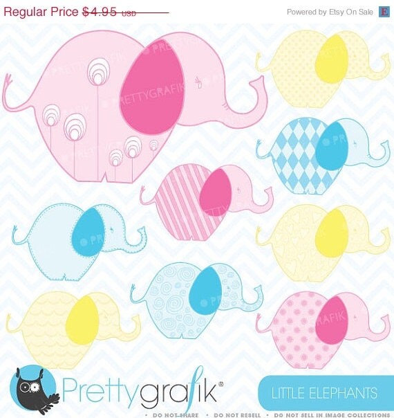 80% OFF SALE elephant clipart commercial use, vector graphics, digital clip art, digital images - CL375 Il_570xn