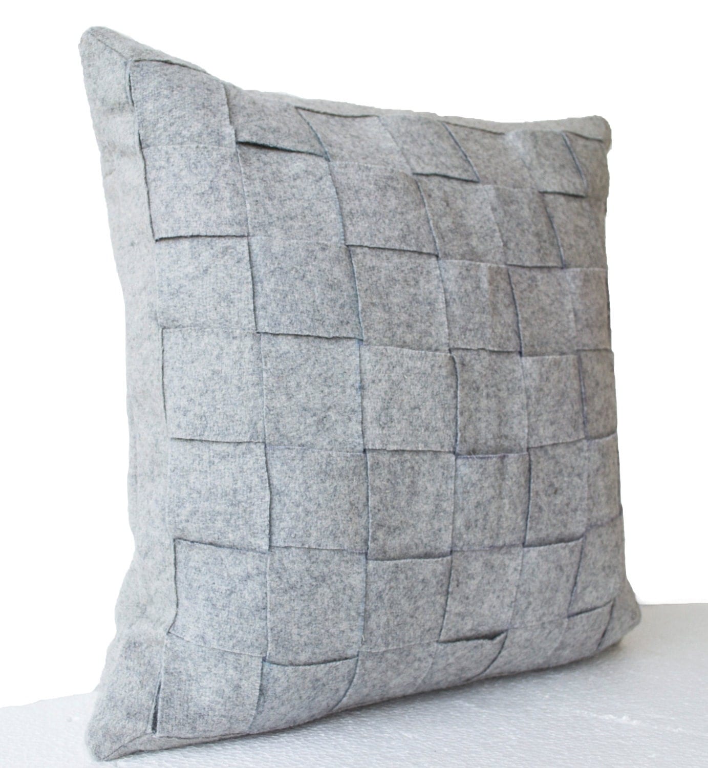 Felt Pillowcases Felt Weave Pillows Throw Pillow by AmoreBeaute