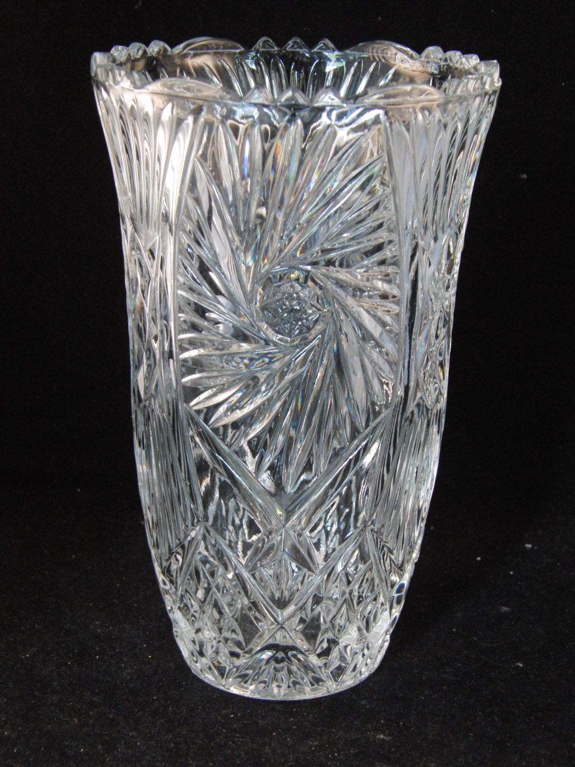 Genuine lead crystal vase