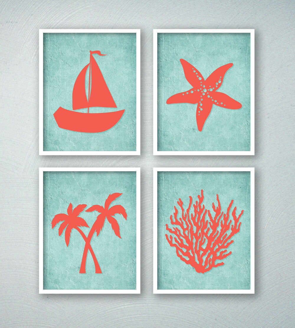 Tropical Bathroom Decor Tropical Bath Art Prints Beach