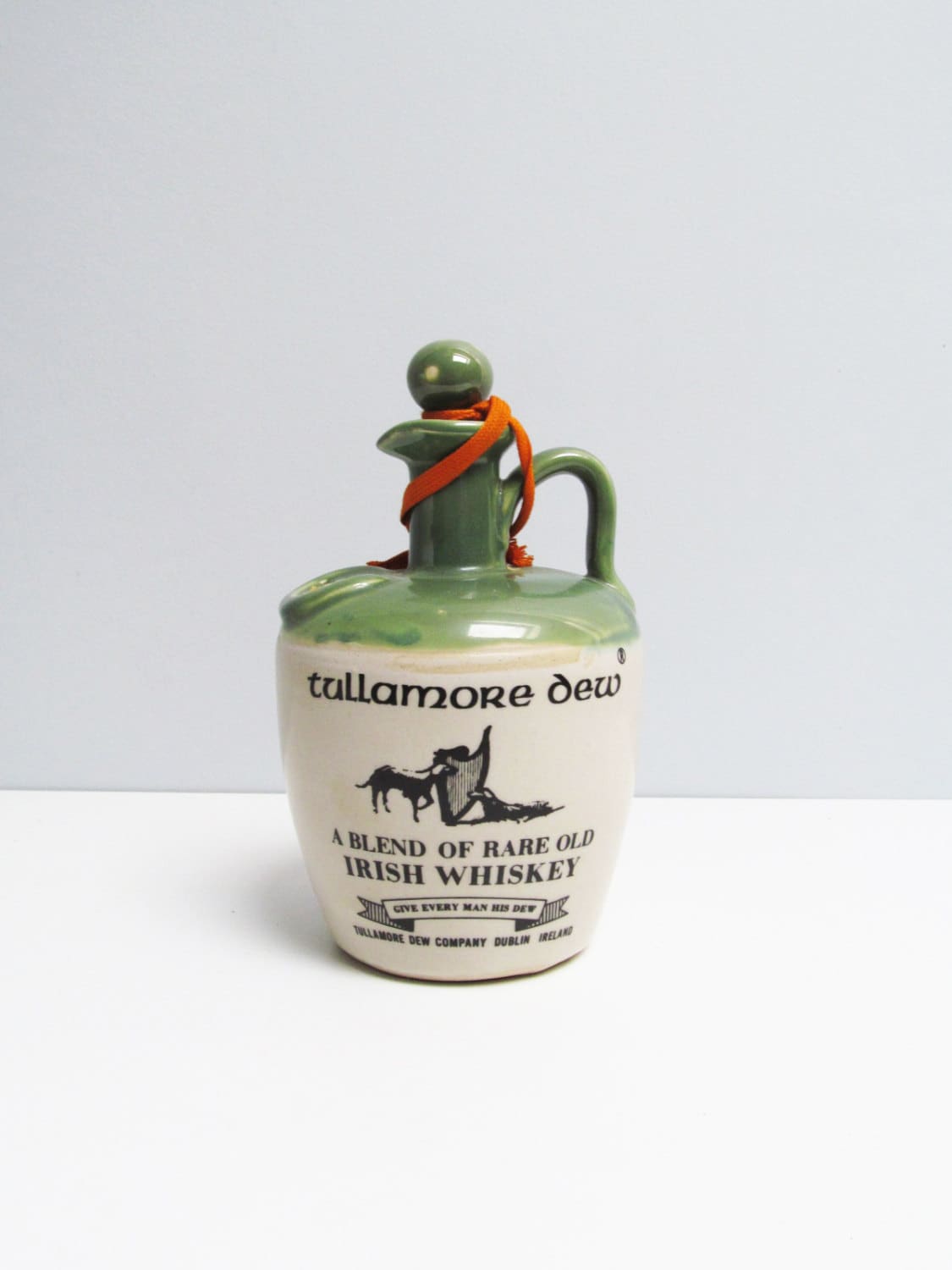 Original Ceramic Whiskey Tullamore Dew Jug/Decanter Irish