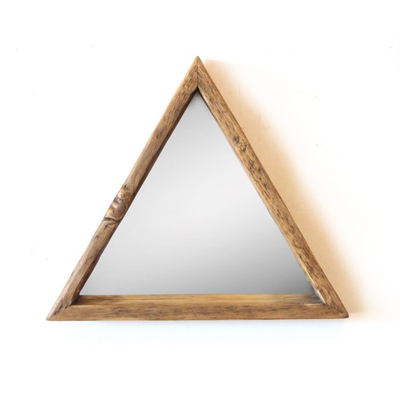 Triangle Mirror in Natural Aged Fir by SilicateStudio on Etsy