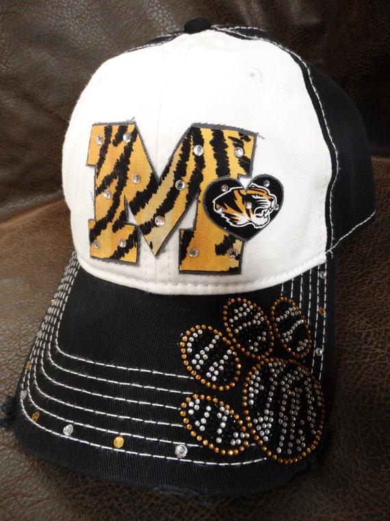 LOVE MU Mizzou Tigers Bling Paw print baseball by BlingirlSpirit