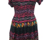 Unique Deress Vintage 70s Short Dresses Boho Empire Fashion Mini Dress