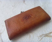 Vintage Soviet Handmade Leather Glasses Case Made in USSR in 1970s