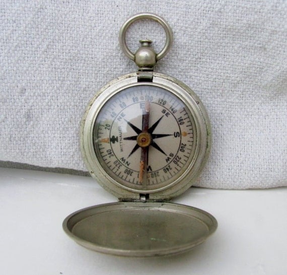 antique Compass by Wittnauer USA World War by AntiqueJewelrySupply