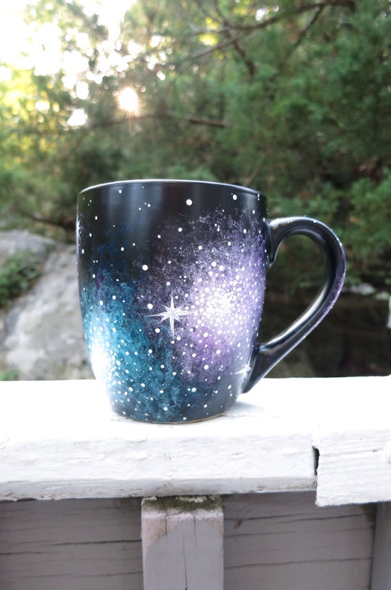 Hand painted 15oz galaxy mug