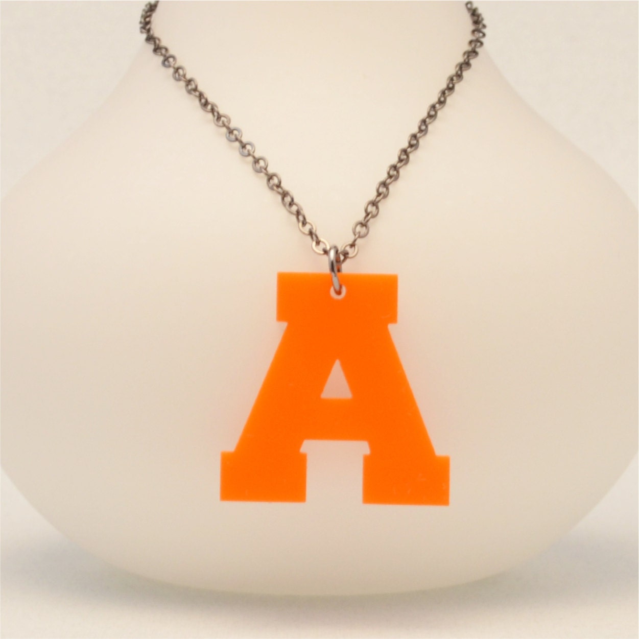 Personalized Varsity Initial Necklace Game Day Jewelry