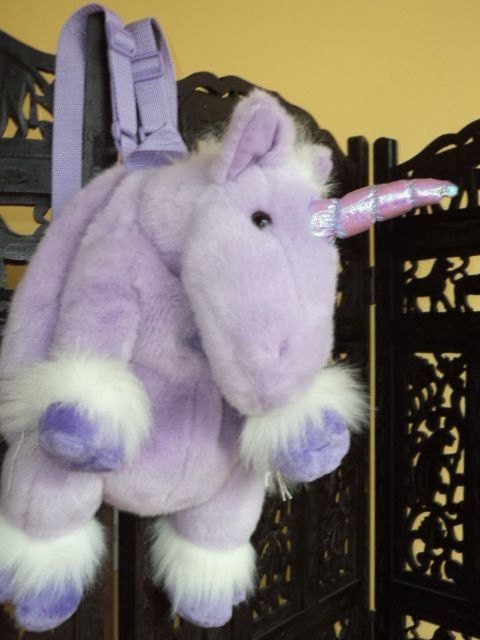 unicorn stuffed animal backpack