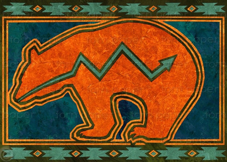 ZUNI BEAR Southwest Collection Available as a by tornpaperco