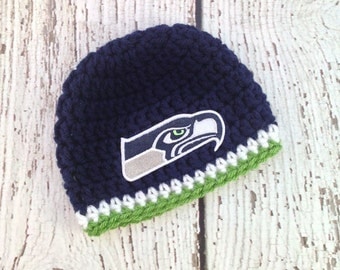 Baby Seahawks Hat, Baby Girl Seahawks Hat, Baby Boy Seahawks Hat ...