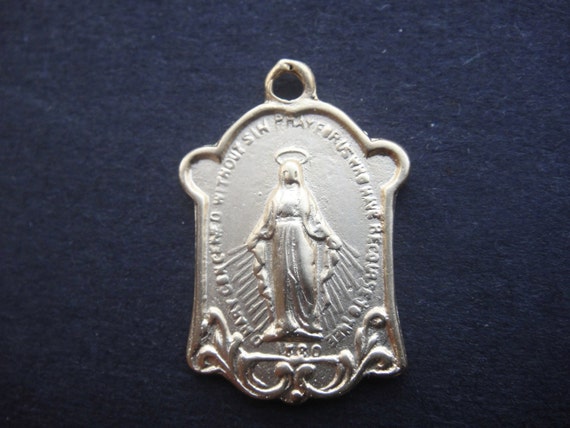 Vermeil 18k gold over 925 sterling silver Virgin Mary by usaw