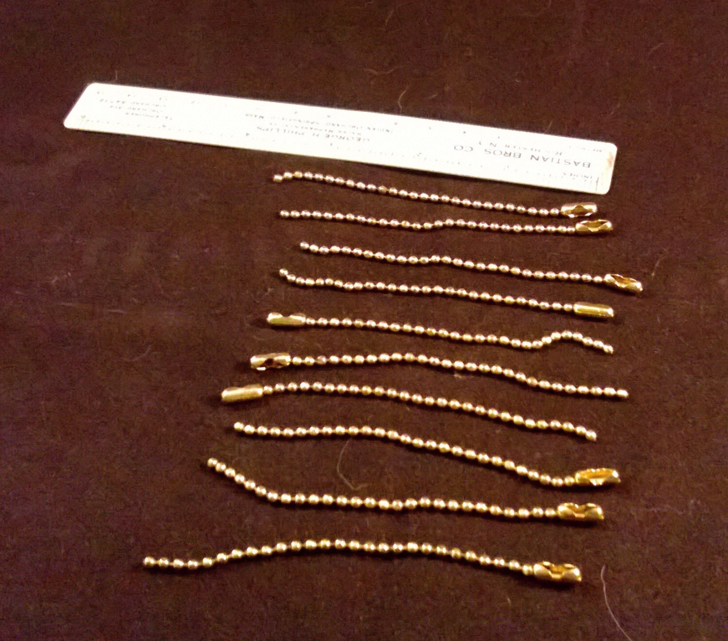 10 Count or more Vintage Pull Chain Extension 2 mm Gold
