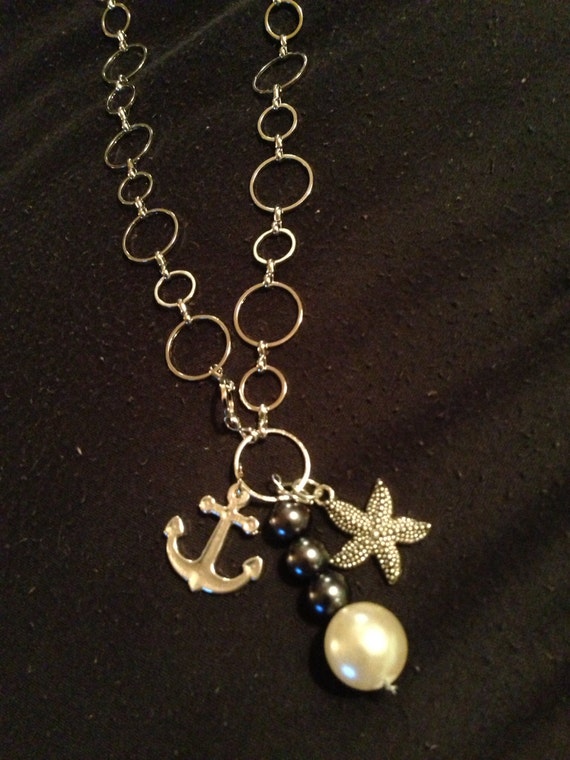 Items similar to Delicate ocean theme necklace on Etsy