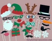 Photobooth Props - Christmas Prop Set - 24 piece set Il_170x135