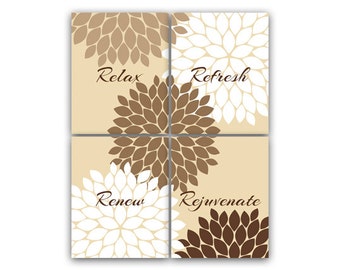 Bath Wall Decor relax refresh renew bathroom wall art instant download bath Bath Wall Decor relax refresh renew bathroom wall art instant download bath