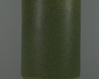 Vintage McCoy Floraline Round Footed Matte Finish Green Vase USA 412 Mid Century Modern Ceramic Pottery Antique Collectable
