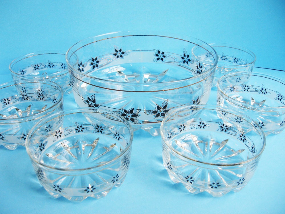 Italian Salad Bowls Set Large And Small Bowls Clear Glass