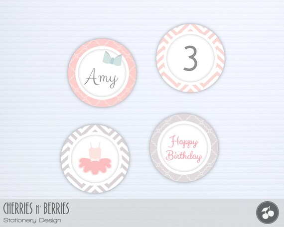 Ballerina Party - Printable Toppers Il_570xn