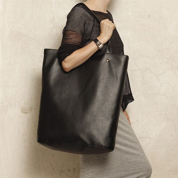 Mega Shopper bag black tote bag shoulder oversized extra large