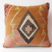 20"Turkish pillow case pink orange decorative pillow oriental stripe throw pillow ethnic kilim pillow cover handmade cushion cover large old