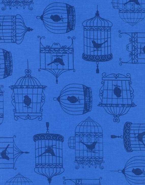 Tweet Bird Cage Cotton Fabric by Timeless Treasures Choose