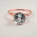 10k ROSE GOLD AQUAMARINE Ring 1ct 100% Natural Size 6.5 Engagement Bridal