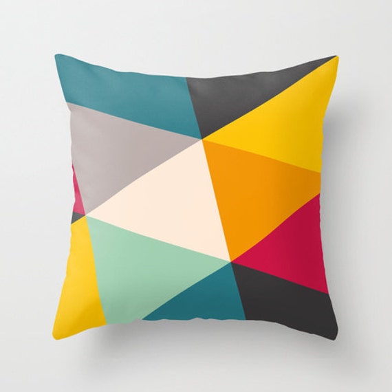 Decorative Throw Pillow Cover Rainbow Pattern by TheMotivatedType