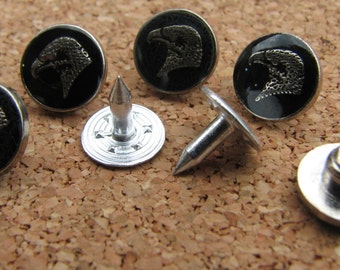 10mm Eagle Rivet Button Stud Shank Rivet Tacks Metal DIY