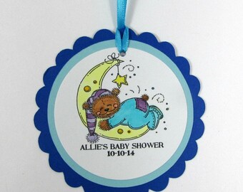 Baby shower tag, baby shower favor, baby shower favor tag, set of 12