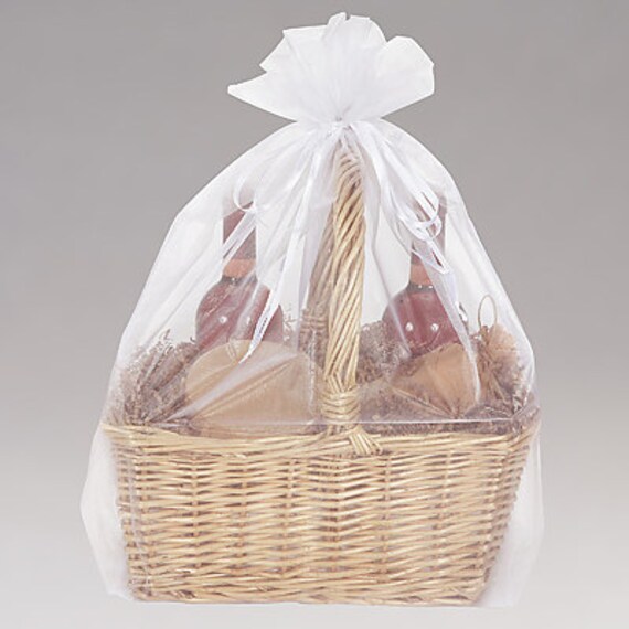 RESERVED Large White Organza Fabric Bag 25 GREAT by