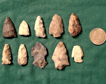 Indian Artifact - Qty. 10 Field Grade from Marshall County L-08032014