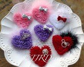 Heart Shabby Valentine Headband-Valentine's Day headband-Newborn Headband-Toddler Headband- Valentine Headband Il_170x135