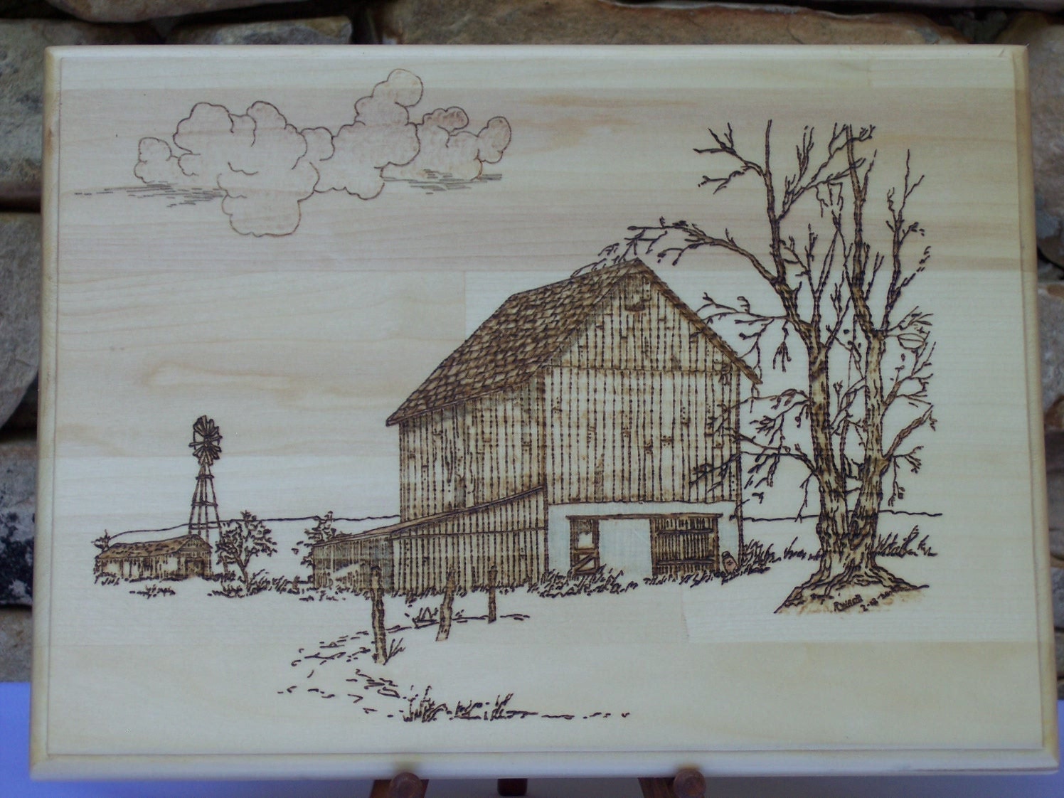 old-wooden-barn-woodburning-pyrography