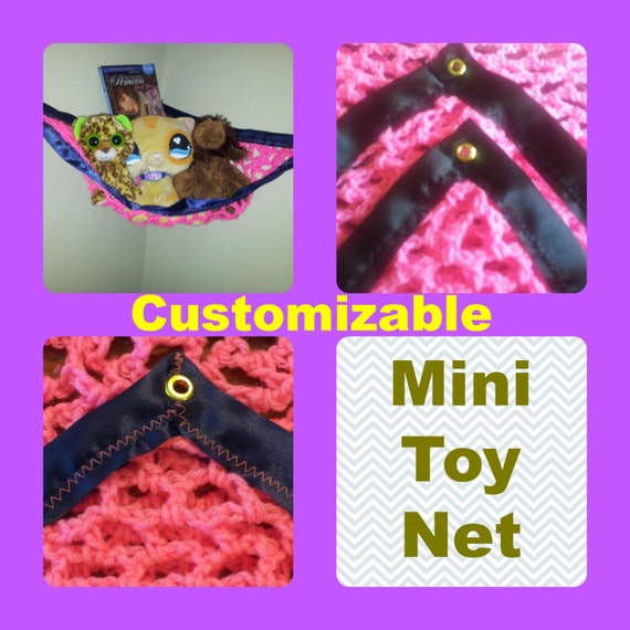Customized Mini Toy Net, You pick the colors (Black, pink, yellow, navy, blue, light, dark, red, brown, grommet, eyelet, strong) Il_570xn