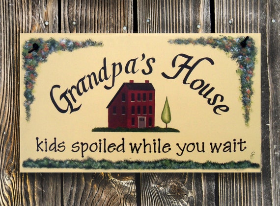 Grandpa's House Sign,  Gift for Grandpa, Papa's House Sign, Personalized sign