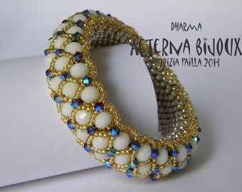 Beading tutorials and patterns Dharma bangle- beadwork, bead pattern, bead tutorial, bead instruction, beading instruction, beading