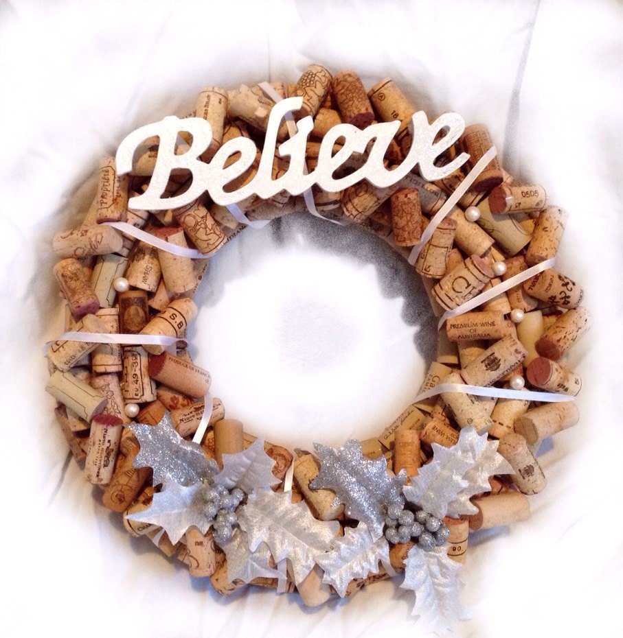 Christmas Wine Cork Wreath