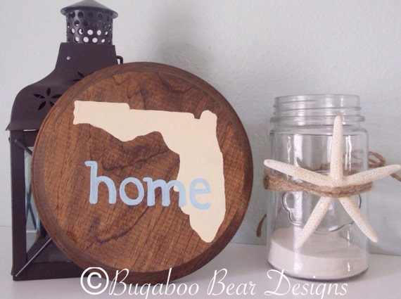 Custom Home State Wood Sign, Any state,  Hand Painted Wood Sign, Housewarming Gift, home sweet home, rustic home decor