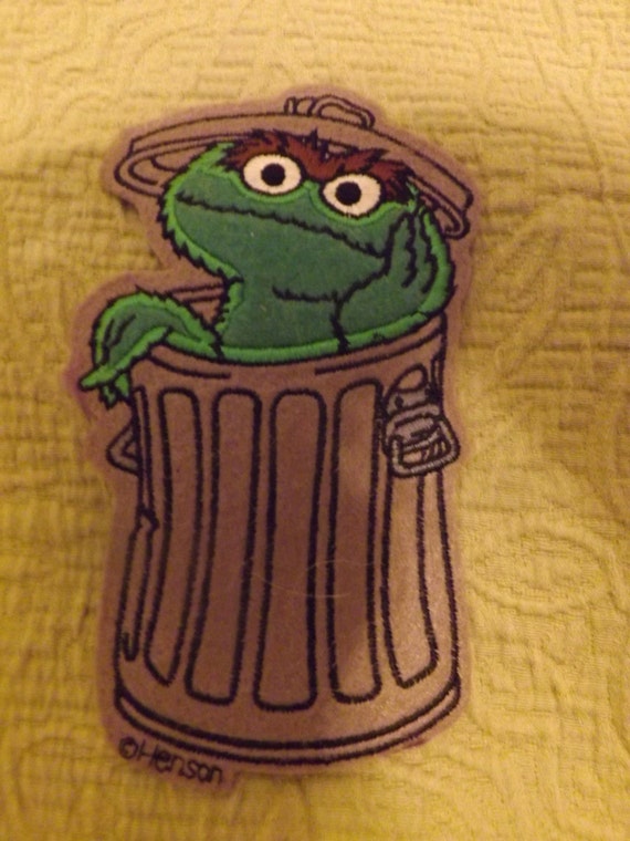 Oscar the Grouch Sesame Street iron patch by DEESDOLLSANDDELIGHTS