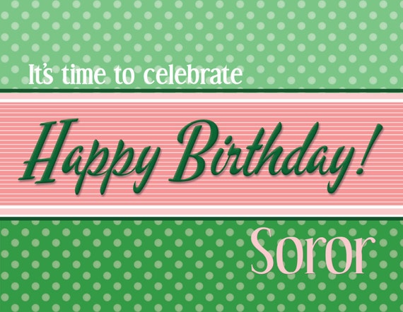 Items similar to Happy Birthday Soror - Set of 4 on Etsy