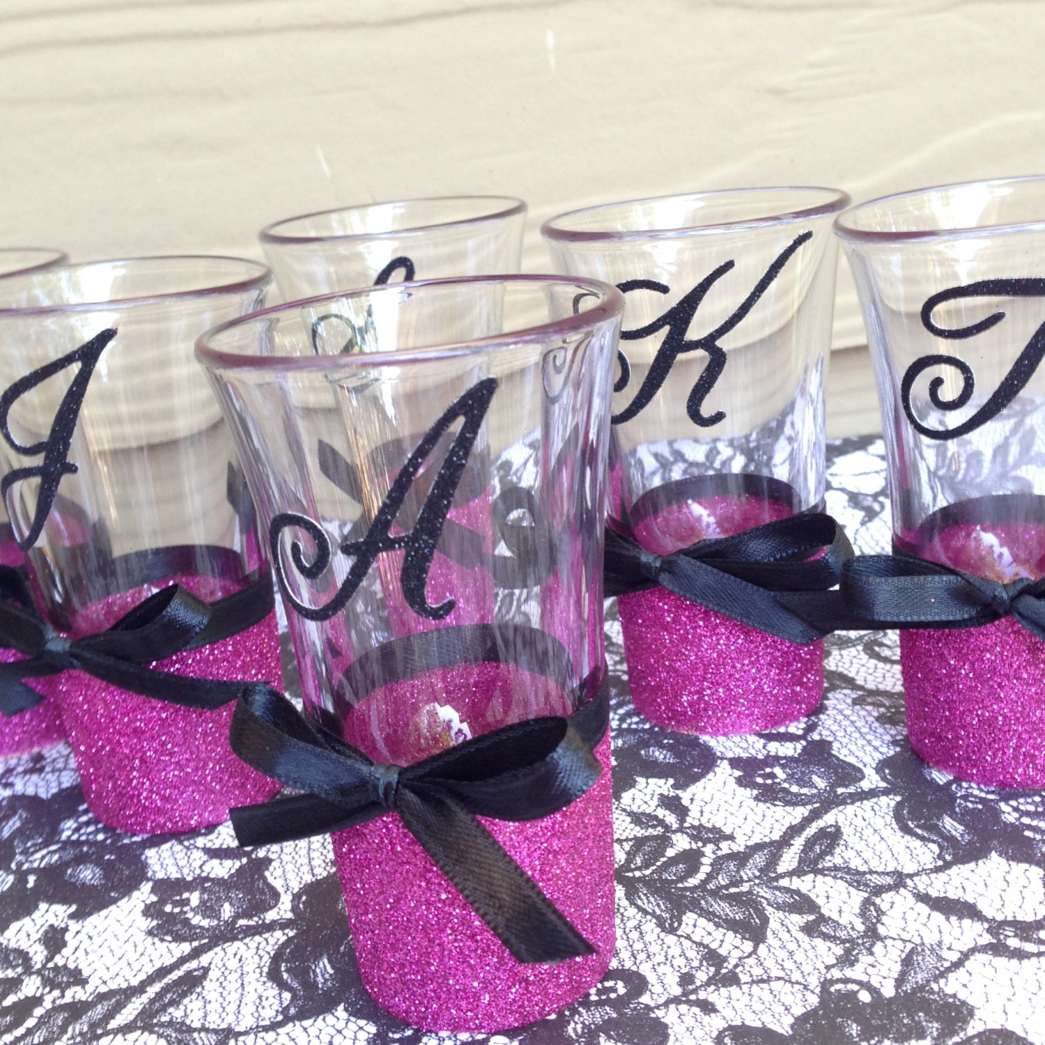 Personalized Glitter Shot Glasses x1