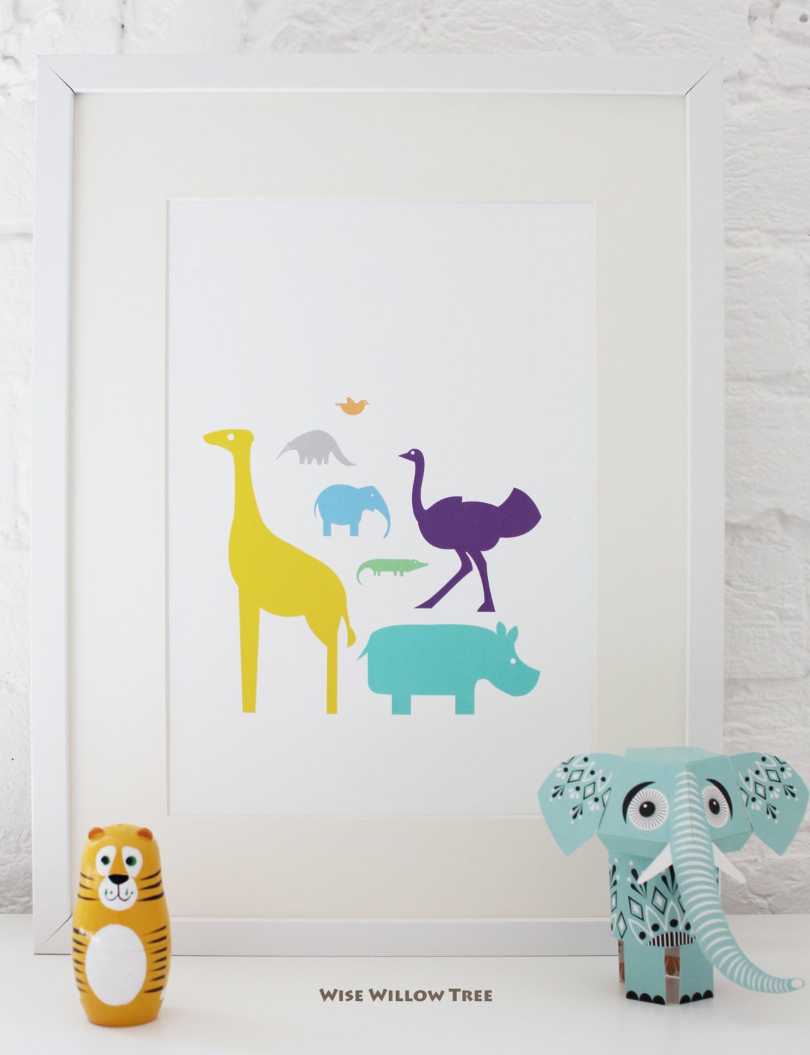 Nursery Print Animal by WiseWillowTree on Etsy
