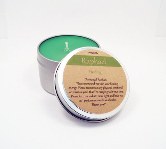 ARCHANGEL RAPHAEL CANDLE Angel Healing Candle by ScentualGoddess