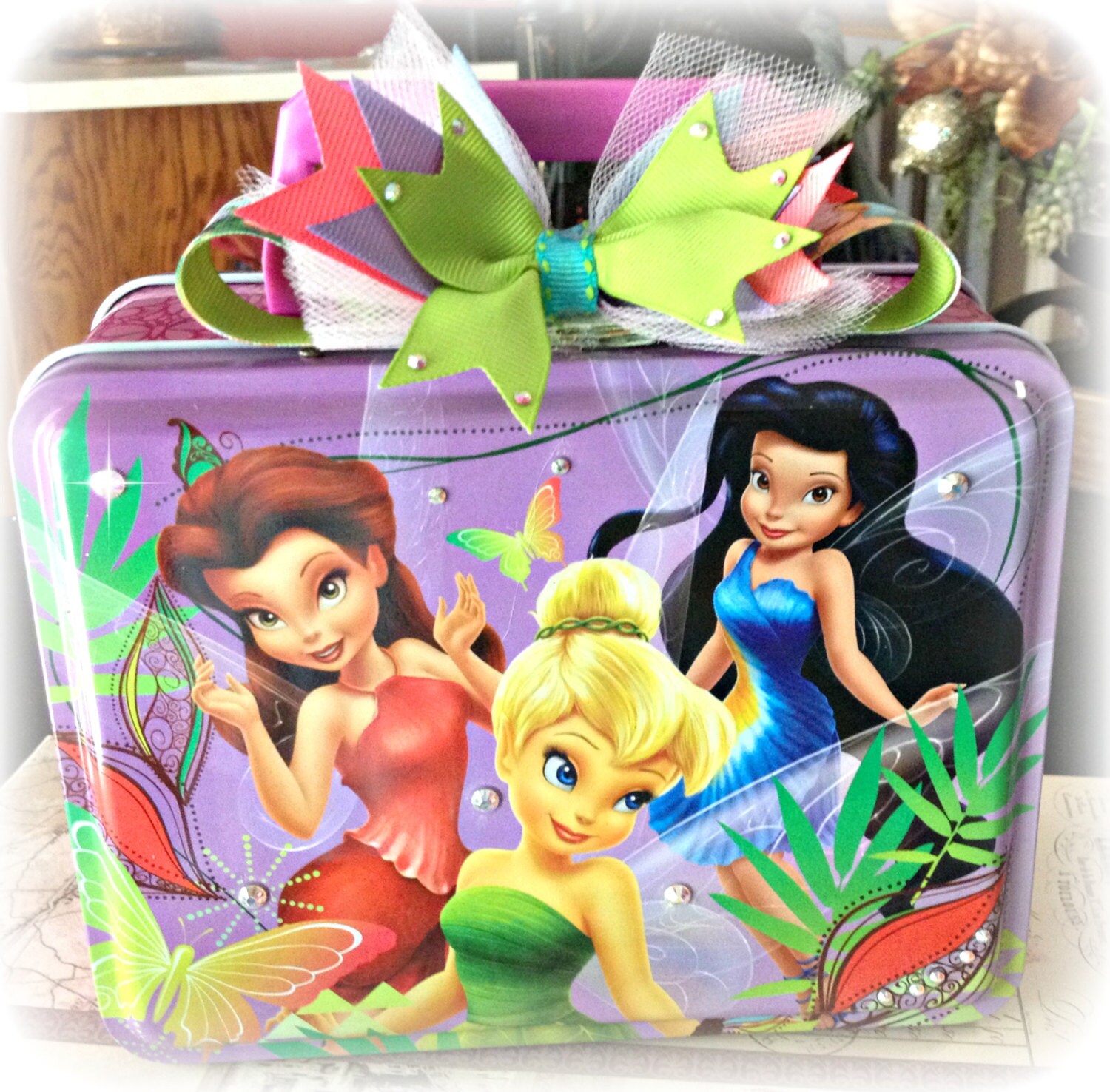 Tinkerbell and the Disney Fairies blinged lunch by KentuckianaChic